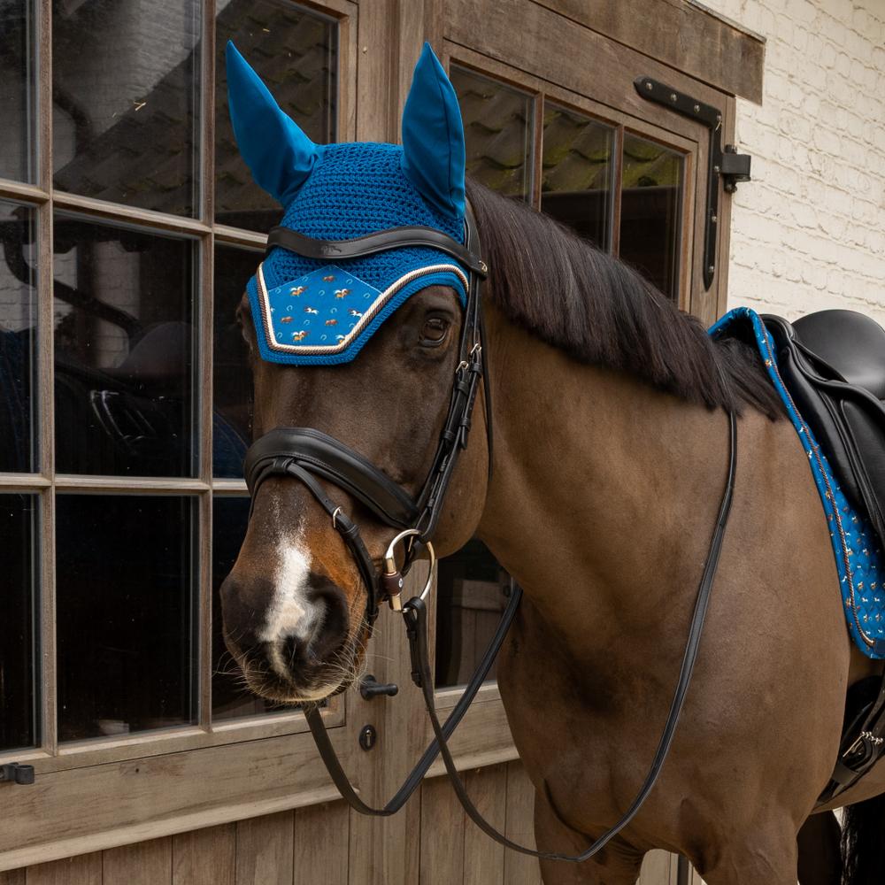 Fly Veil Wellington Velvet Horse Printing | Kentucky Horsewear | kentucky_horsewear — Image 2