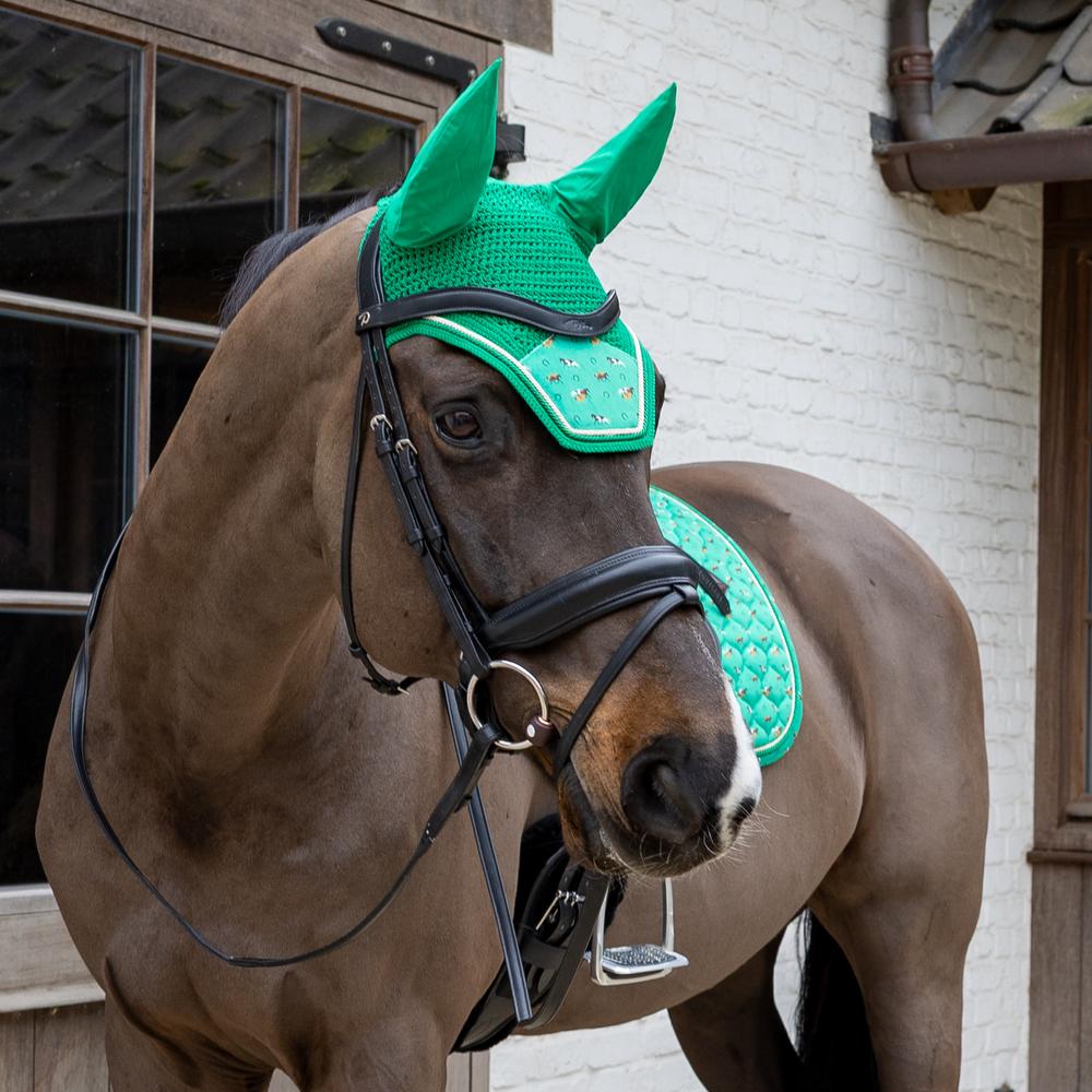 Fly Veil Wellington Velvet Horse Printing | Kentucky Horsewear | kentucky_horsewear — Image 6