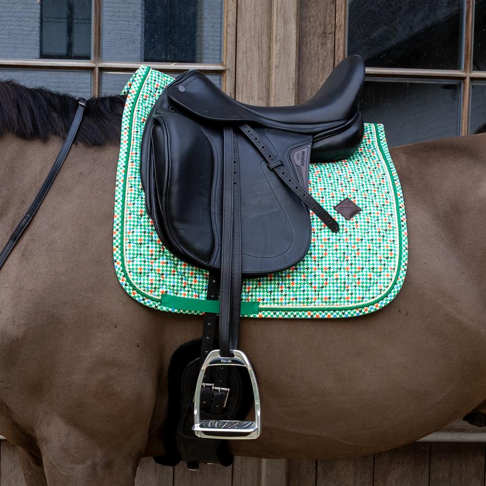 Kentucky Saddle Pad Velvet Pied-De-Poule Dressage