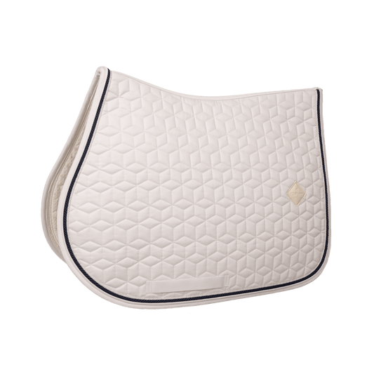Kentucky Saddle Pad Classic White Show Jumping Custom One Cord