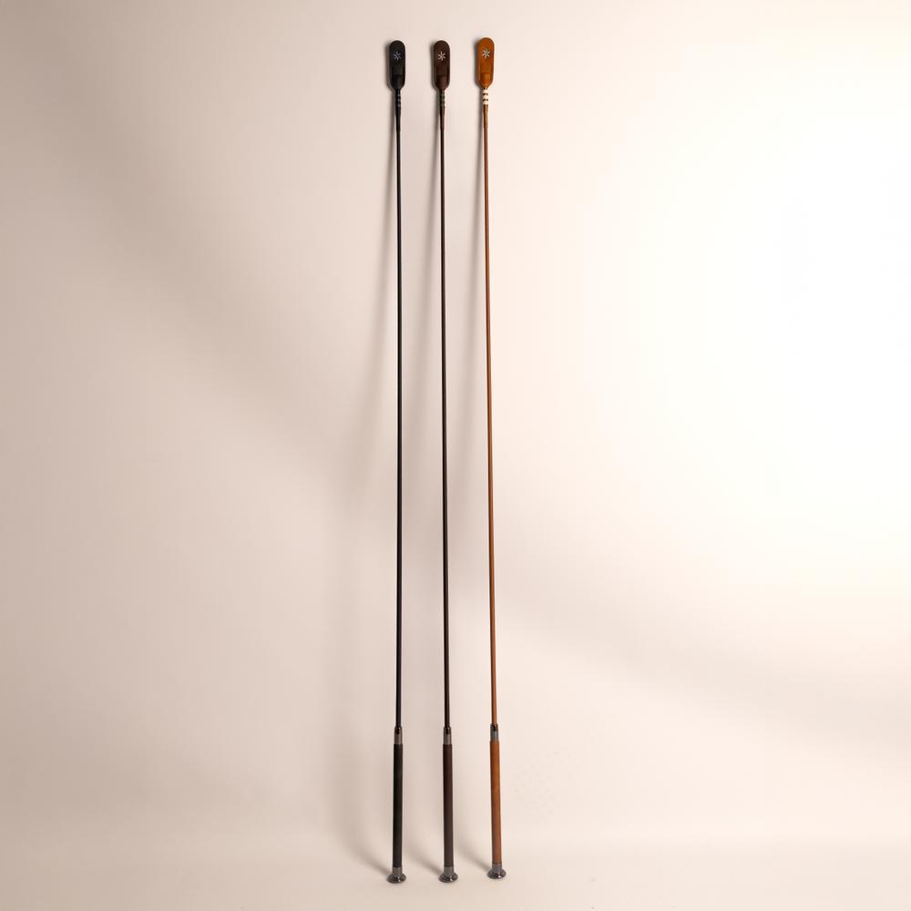 Dressage Whip Guidance Leather Grip 120cm | Velari | Lightweight — Image 3
