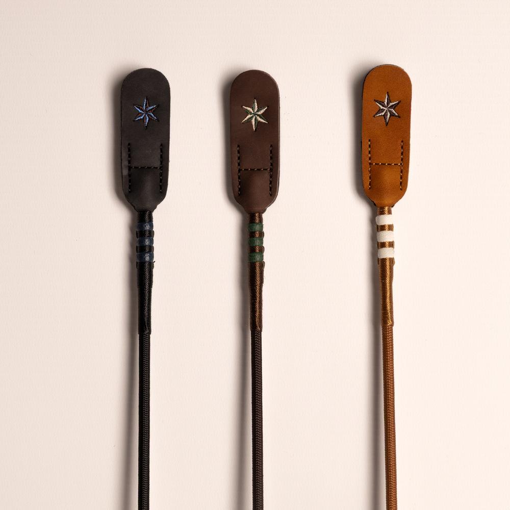Dressage Whip Guidance Leather Grip 120cm | Velari | Lightweight — Image 5