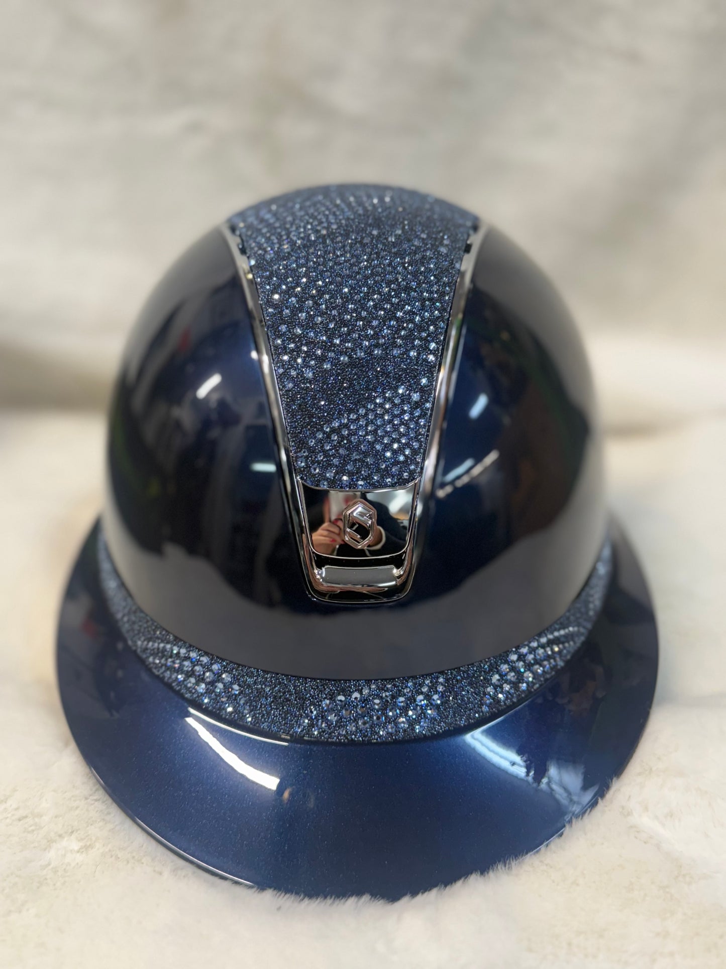 Samshield Miss Shield V2 2.0 Gloss Navy Helmet Crystal Intarsia