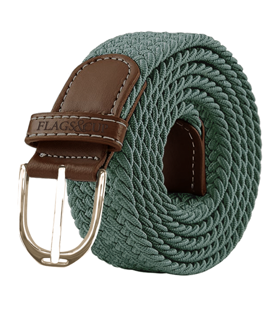 Boomerang Equestrian - Flags & Cups Elastic Belt Artosia Green