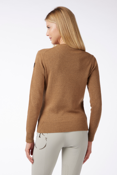 Vestrum Ladies Bergerac Knitwear Round Neck Corten/Beige