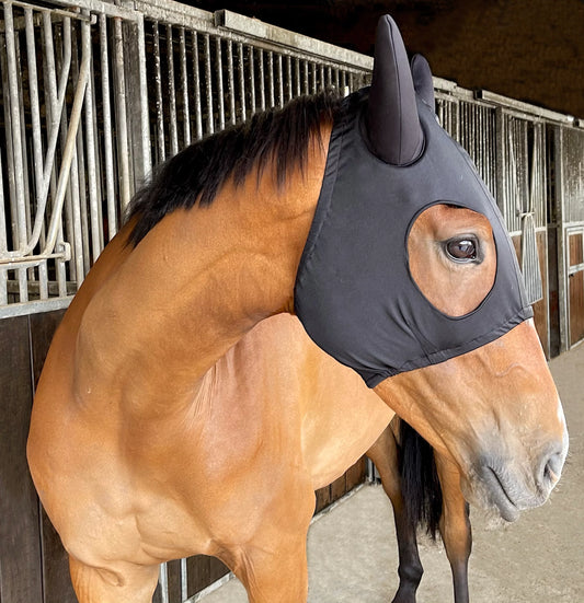 Boomerang Equestrian - Breeze Up Whisper Lycra Hood Black