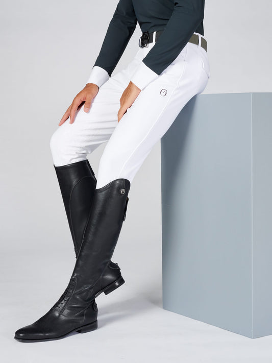 Boomerang Equestrian - Vestrum Men's Knee Grip Breeches San Diego White