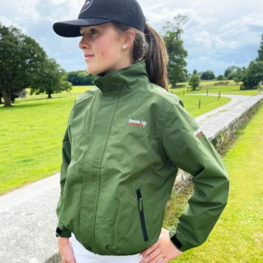 Boomerang Equestrian - Breeze Up Adult Summer Waterproof Jacket Green