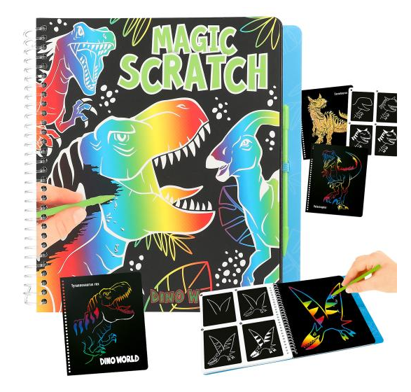Boomerang Equestrian - Dino World Magic Scratch Book