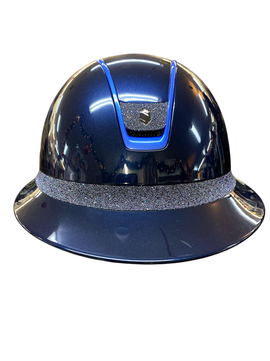 Boomerang Equestrian - Samshield Miss Shield V2 2.0 Navy Glossy Helmet Crystal Fabric Paradise Shine