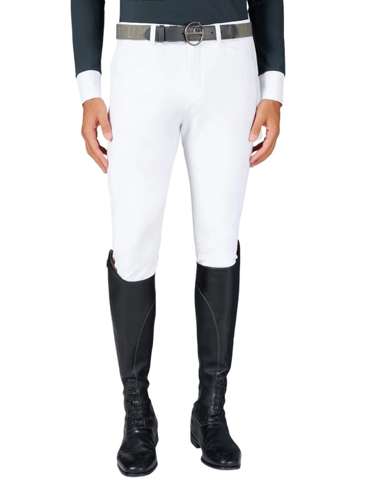 Boomerang Equestrian - Vestrum Men's Knee Grip TK Fabric Breeches San Diego White
