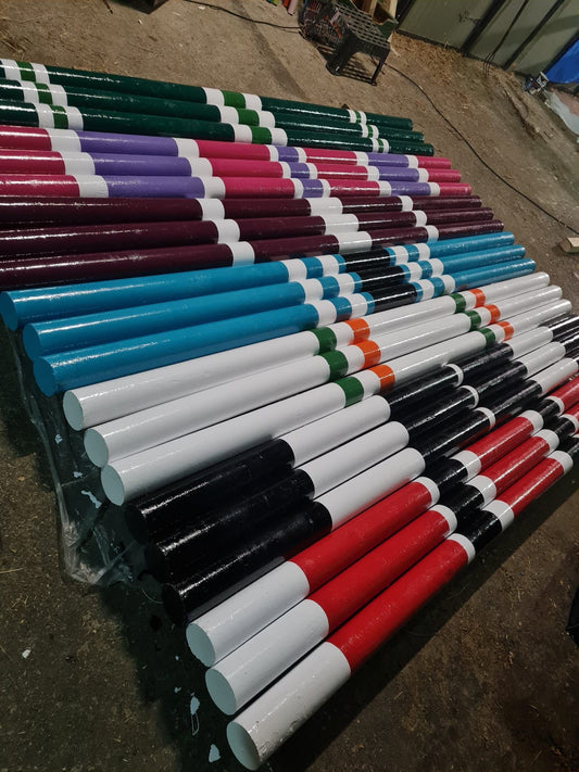 Boomerang Equestrian - Painted Wooden Show Jumping Poles