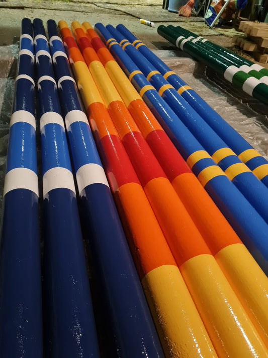 Boomerang Equestrian - Painted Wooden Show Jumping Poles