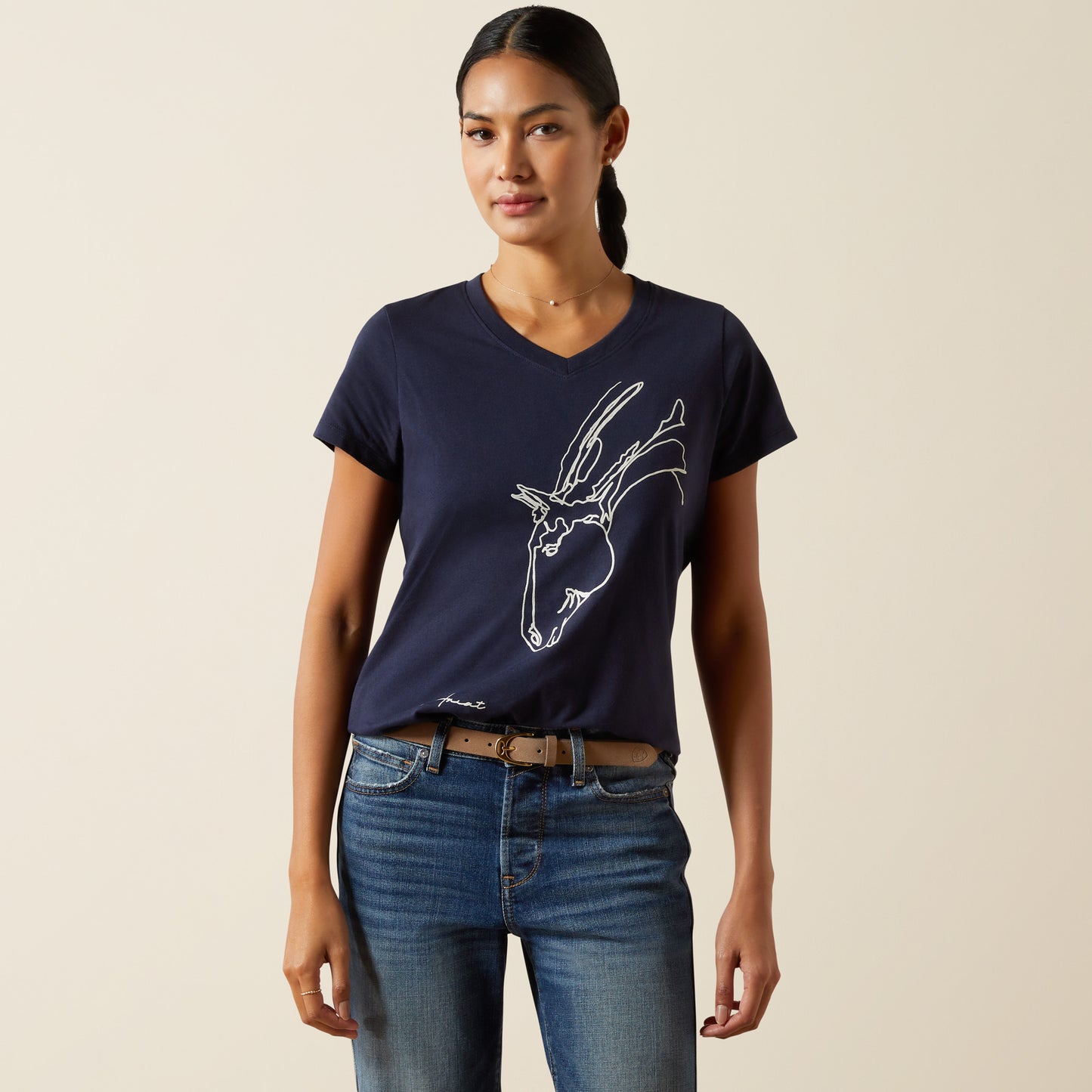 Boomerang Equestrian - Ariat Youth Hay Girl T-Shirt Navy