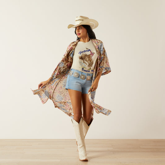 Boomerang Equestrian - Ariat Ladies Flora Duster Shirt Prairie Floral