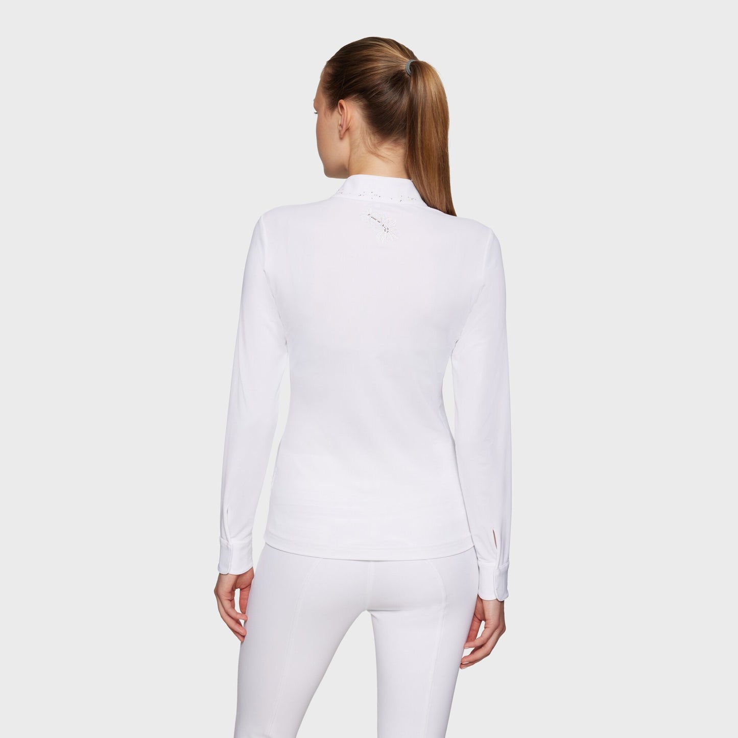 Boomerang Equestrian - Samshield Ladies Long Sleeved Competition Shirt Juliane Spring Flower White