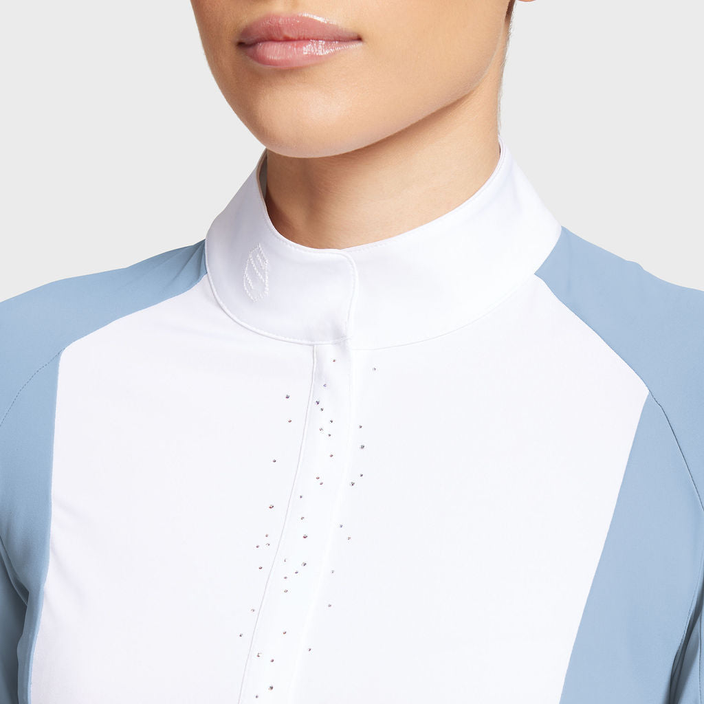 Boomerang Equestrian - Samshield Ladies Long Sleeved Competition Shirt Lucia Cashmere Blue
