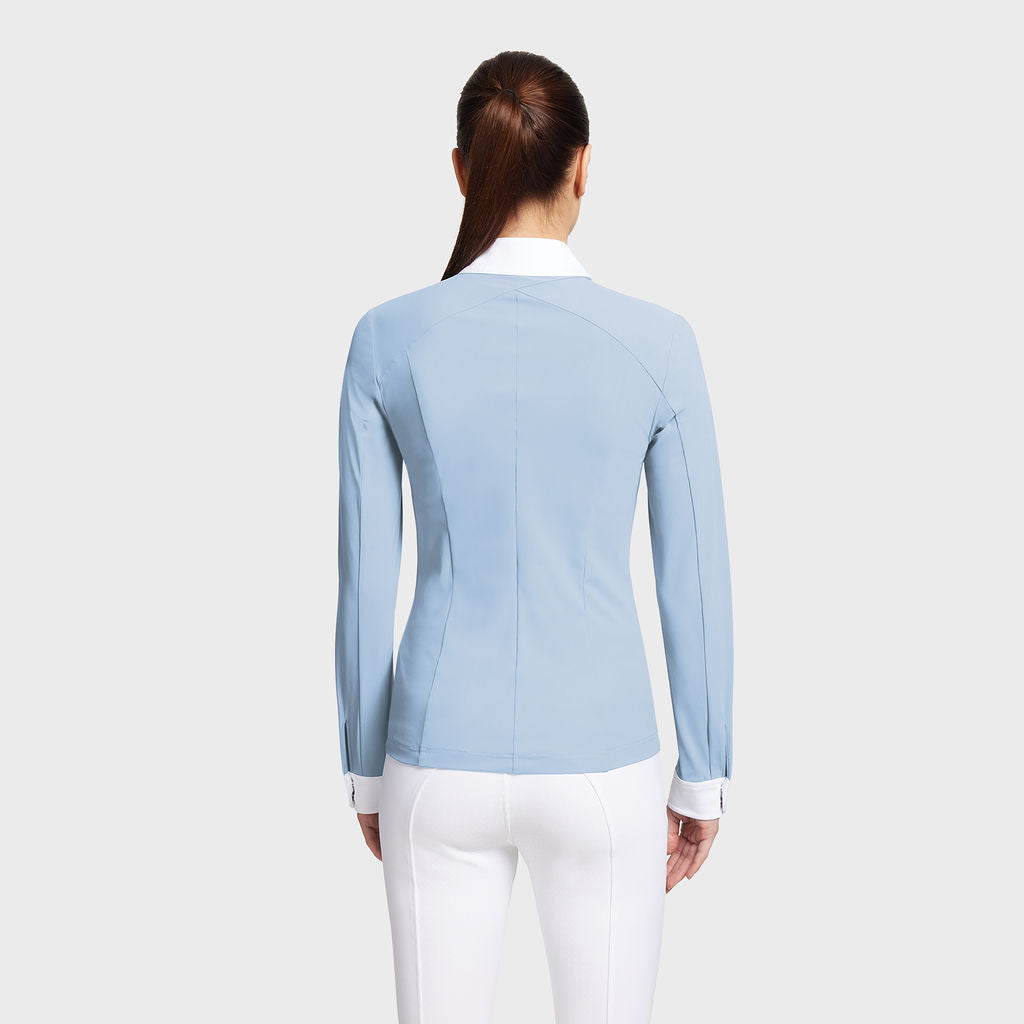 Boomerang Equestrian - Samshield Ladies Long Sleeved Competition Shirt Lucia Cashmere Blue