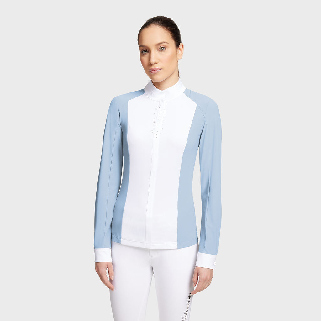 Boomerang Equestrian - Samshield Ladies Long Sleeved Competition Shirt Lucia Cashmere Blue