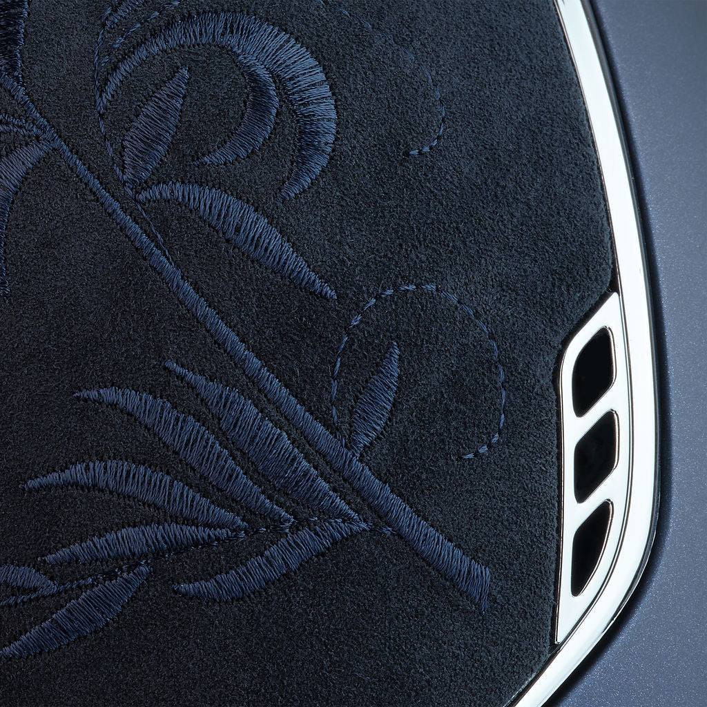 Samshield Custom | Miss 2.0 Shadowmatt Flower Embroidery | Navy | Silver Trim