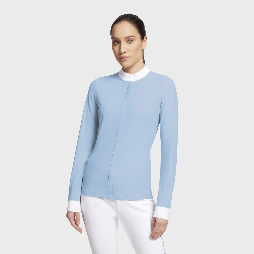 Boomerang Equestrian - Samshield Ladies Long Sleeved Competition Shirt Roxane Premium Cashmere Blue
