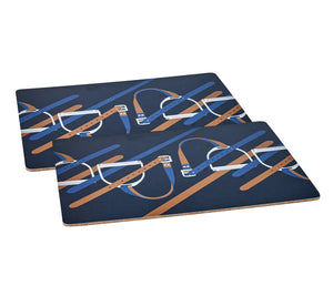 Boomerang Equestrian - Adamsbro Table Mats Stirrup Navy