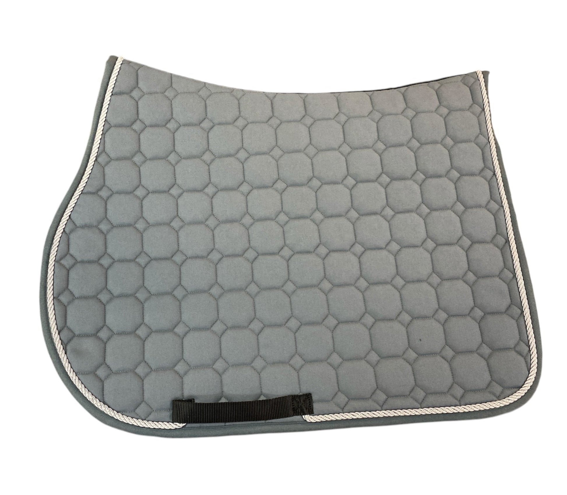 Boomerang Equestrian - Equiline Octagon Saddle Pad Grey Customised With Grey Cord