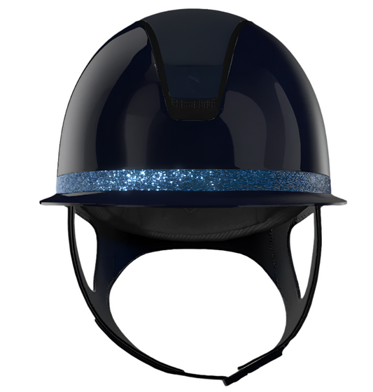 Boomerang Equestrian - Samshield Miss Shield V2 2.0 Glossy Helmet Navy Ultra Fine Rock Bermuda Blue