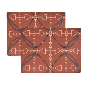 Boomerang Equestrian - Adamsbro Table Mats Luxury Bits Rust