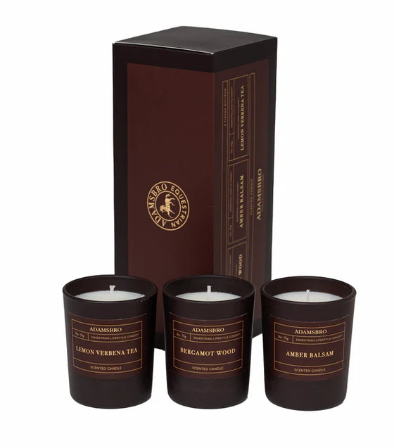 Adamsbro Candle Set Amber/Lemon/Bergamot