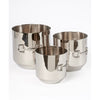 Adamsbro Bit Pot Set Of 3 Pieces Silver - ONESIZE - Pots