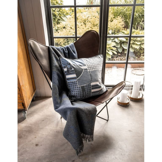 Adamsbro Blanket Horse New Luxury Line Cushion Blue 55 cm x 55 cm - Cushion