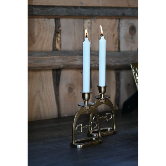 Adamsbro Candle Holder Set With Snaffle Bit Brass - BRASS - Candle Holder