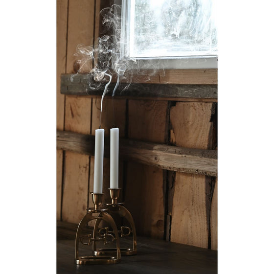 Adamsbro Candle Holder Set With Snaffle Bit Brass - BRASS - Candle Holder