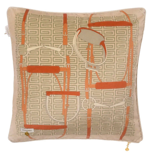 Cushion with bridle details