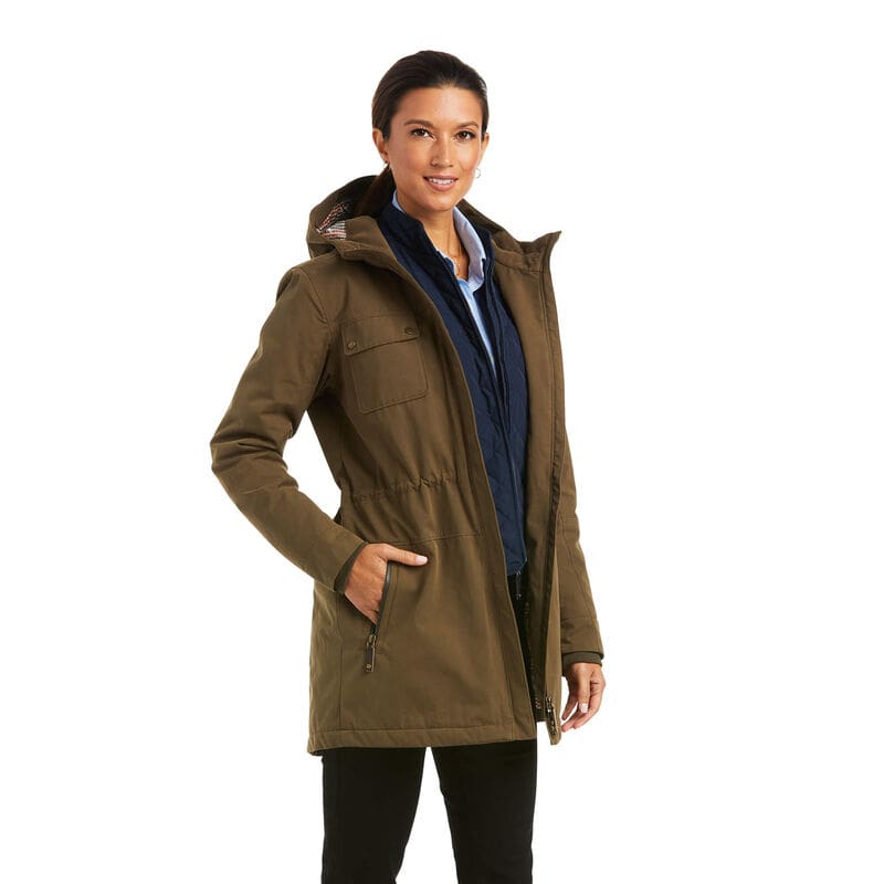 Boomerang Equestrian - Ariat Ladies Argentium Parka Earth