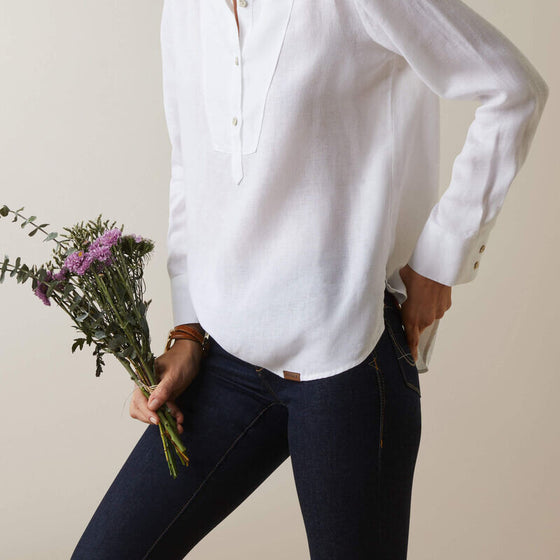 Ariat Ladies Cazadero Blouse White - Ladies Shirt