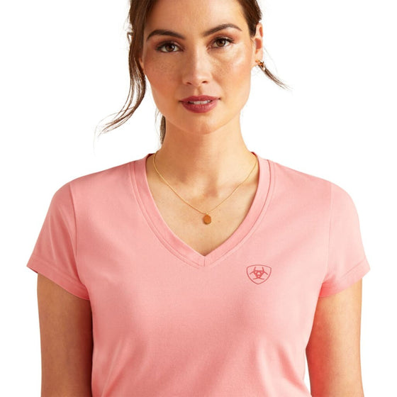 Ariat Ladies Petal Font T Shirt Flamingo Plume - Ladies T Shirt