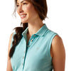Ariat Ladies Prix 2.0 Sleeveless Polo Marine Blue - Ladies T Shirt