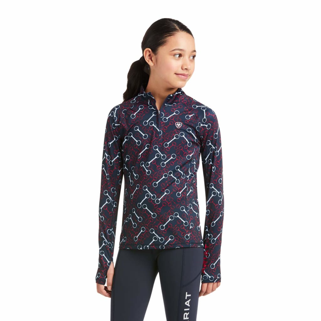 Ariat Youth 2.0 Lowell 1/4 Zip Baselayer Team Print - Baselayer