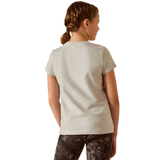 Ariat Youth Iconic Ride T Shirt Heather Grey - Junior T Shirt