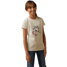  Ariat Youth Short Sleeved T Shirt Flora Oatmeal Heather - Junior T Shirt