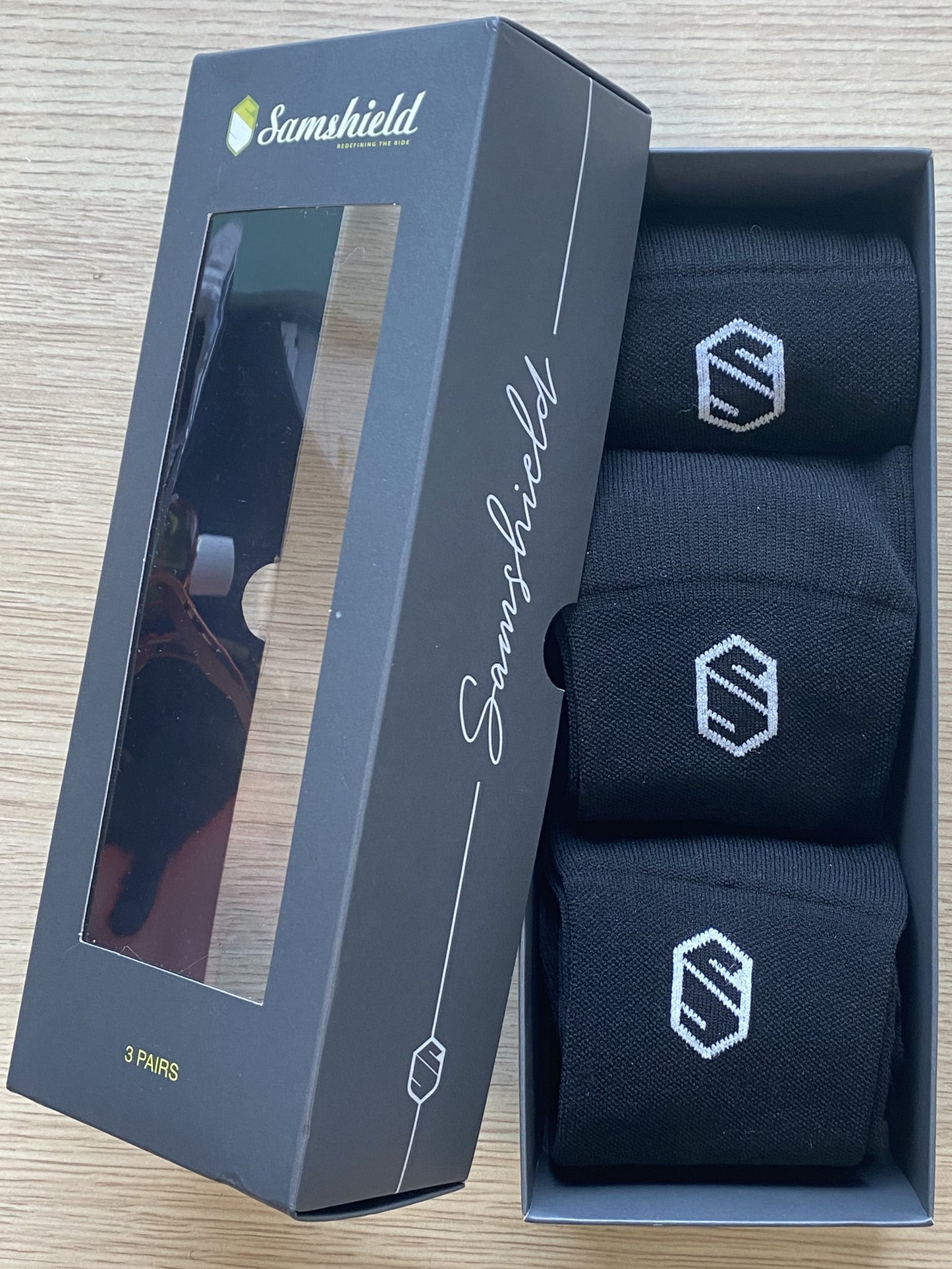 Boomerang Equestrian - Samshield Unisex Balzane Blazon Socks Trio Pack Black/Navy/Anthracite