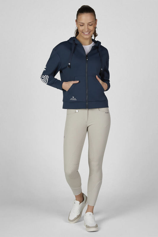 Pikeur Ladies Athleisure Zip Hoody Sweatshirt Bargen Pine Green