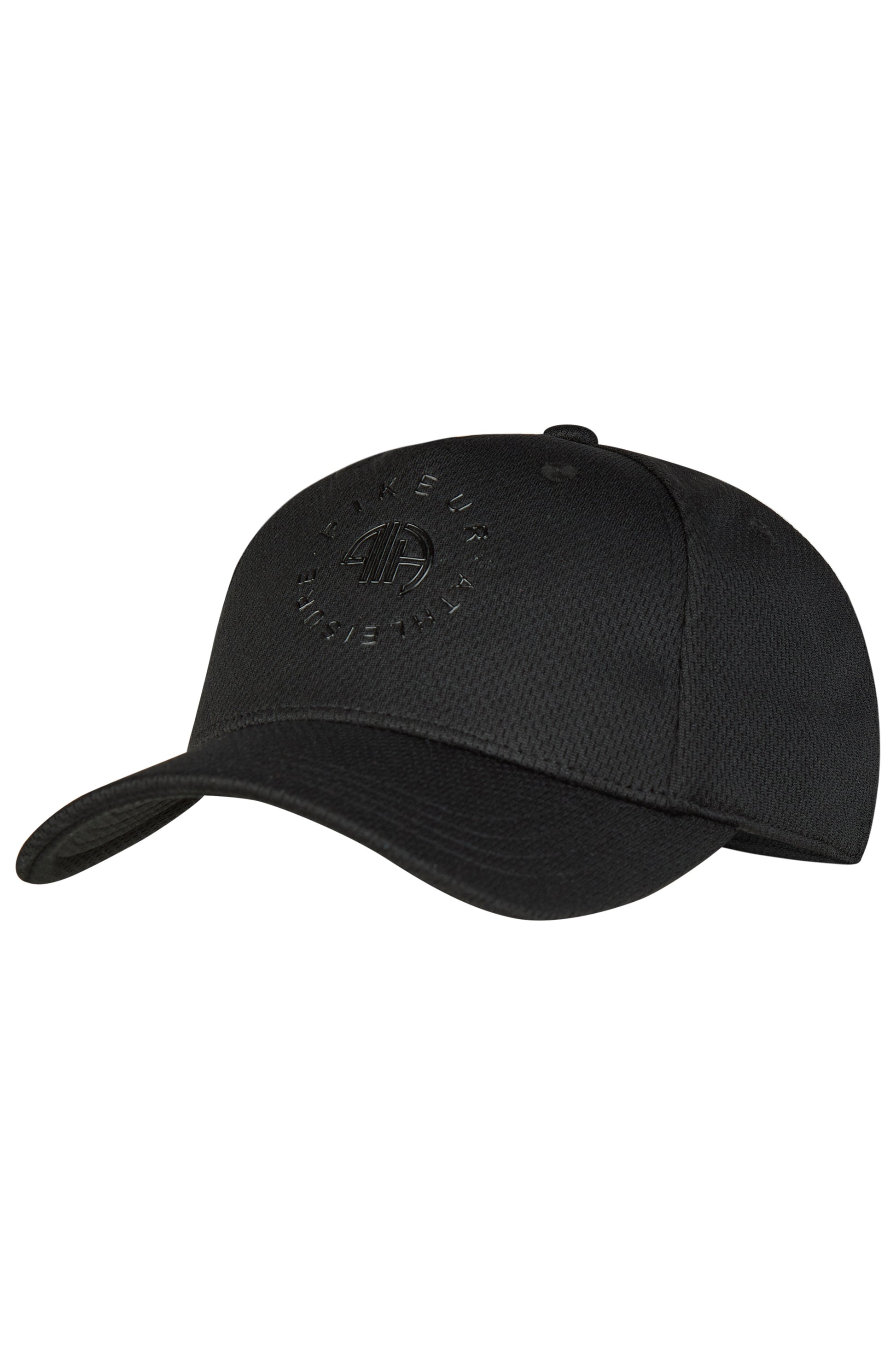 Black baseball cap on a white background