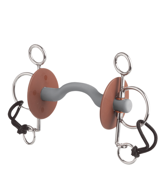 A horse bit on a white background