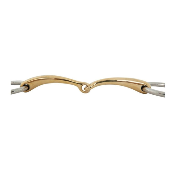BR Copper Bradoon Soft Contact Curved Loose Ring Snaffle - Bit