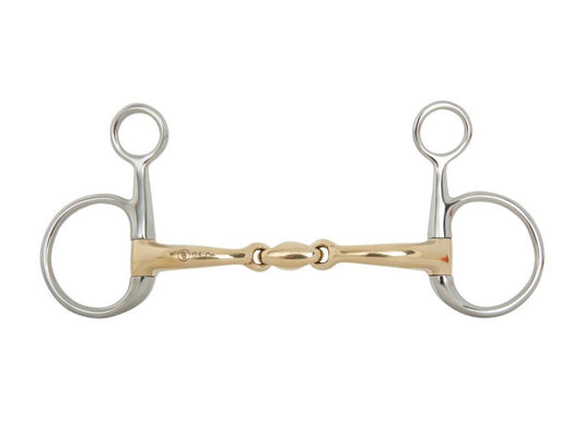 Boomerang Equestrian - BR Hanging Cheek Soft Contact Curved Bit With Lozenge