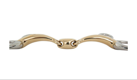 Boomerang Equestrian - BR Hanging Cheek Soft Contact Curved Bit With Lozenge