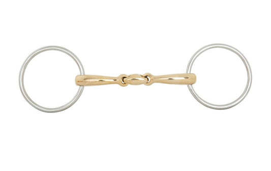 BR Loose Ring Bradoon Double Jointed Soft Contact Curved Snaffle Bit